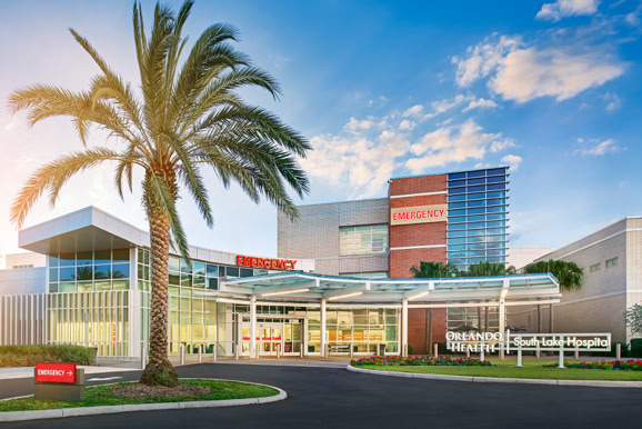 Modern hospital exterior capturing architecture, accessibility, and patient arrival experience.